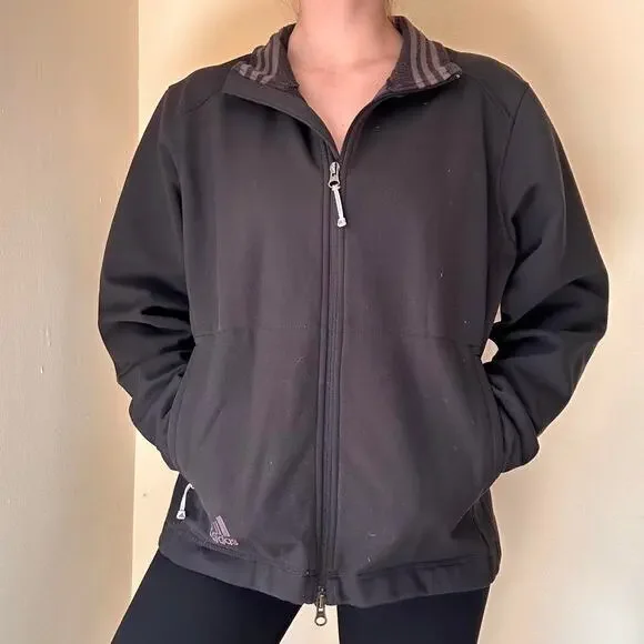 Adidas sporty black lined windbreaker size m unisex - Picture 7 of 8